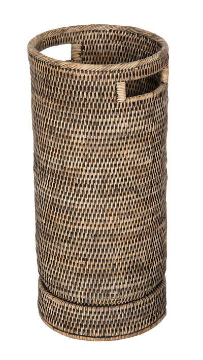 La Jolla Rattan Round Umbrella Stand with Water Catch