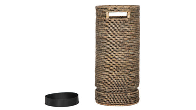 La Jolla Rattan Round Umbrella Stand with Water Catch