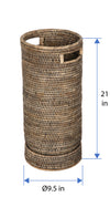 La Jolla Rattan Round Umbrella Stand with Water Catch