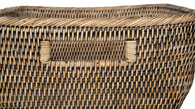 La Jolla Oblong Rattan Storage & Shelf Basket