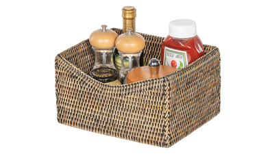 La Jolla Rattan Organizing & Shelf Basket