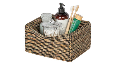 La Jolla Rattan Organizing & Shelf Basket