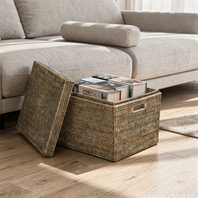 La Jolla Rectangular Rattan Storage Box