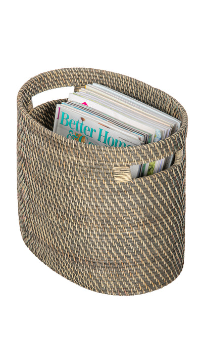 Loma Oval Rattan Magazine Rack