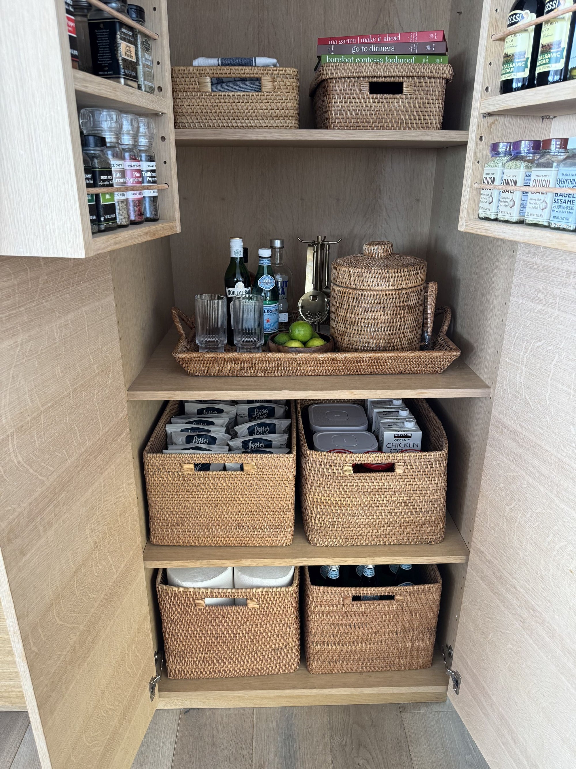 Loma Decorative Square Rattan Storage Basket with Handles