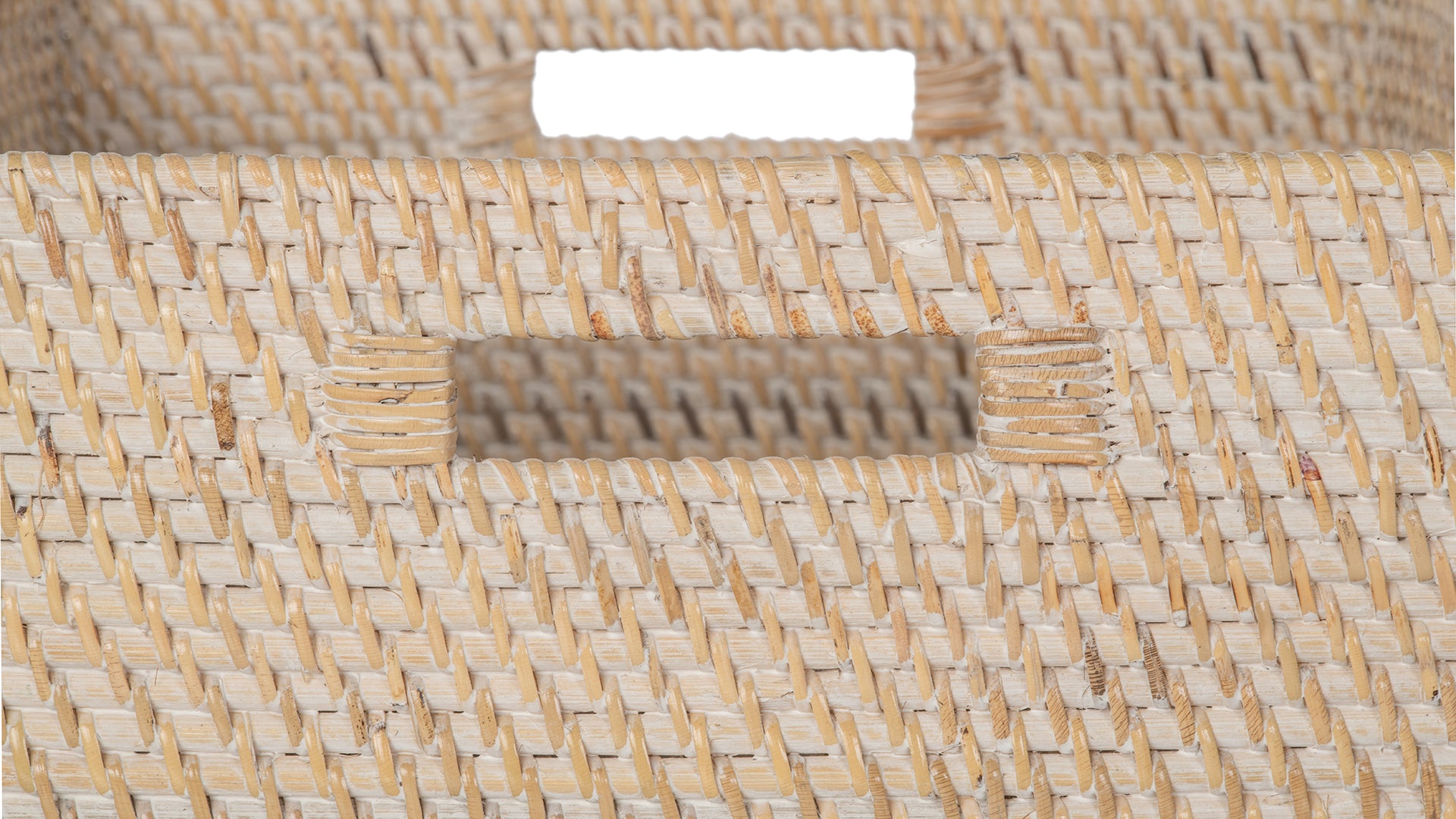 Loma Decorative Square Rattan Storage Basket with Handles