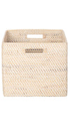 Loma Decorative Square Rattan Storage Basket with Handles