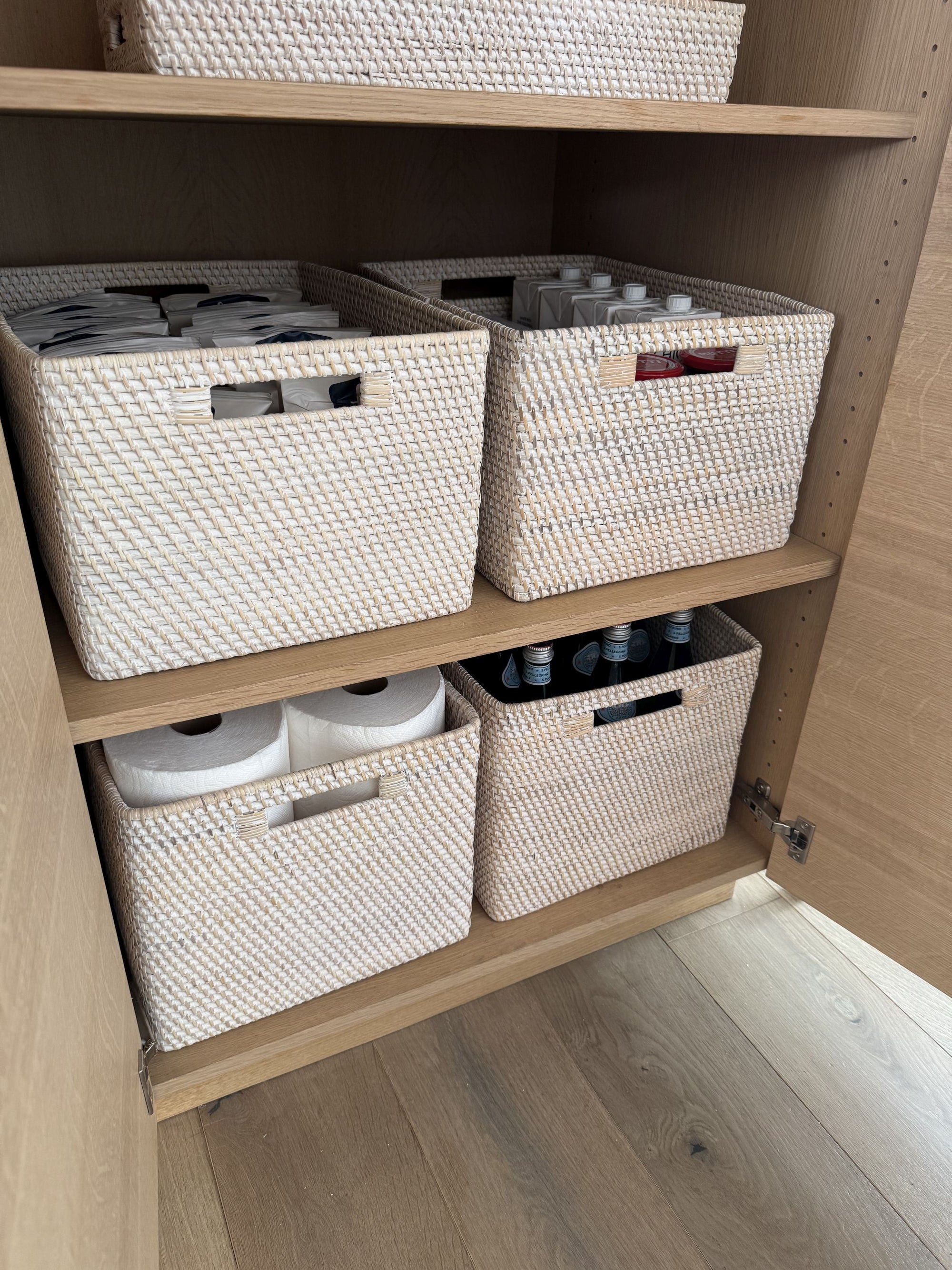 Loma Decorative Square Rattan Storage Basket with Handles