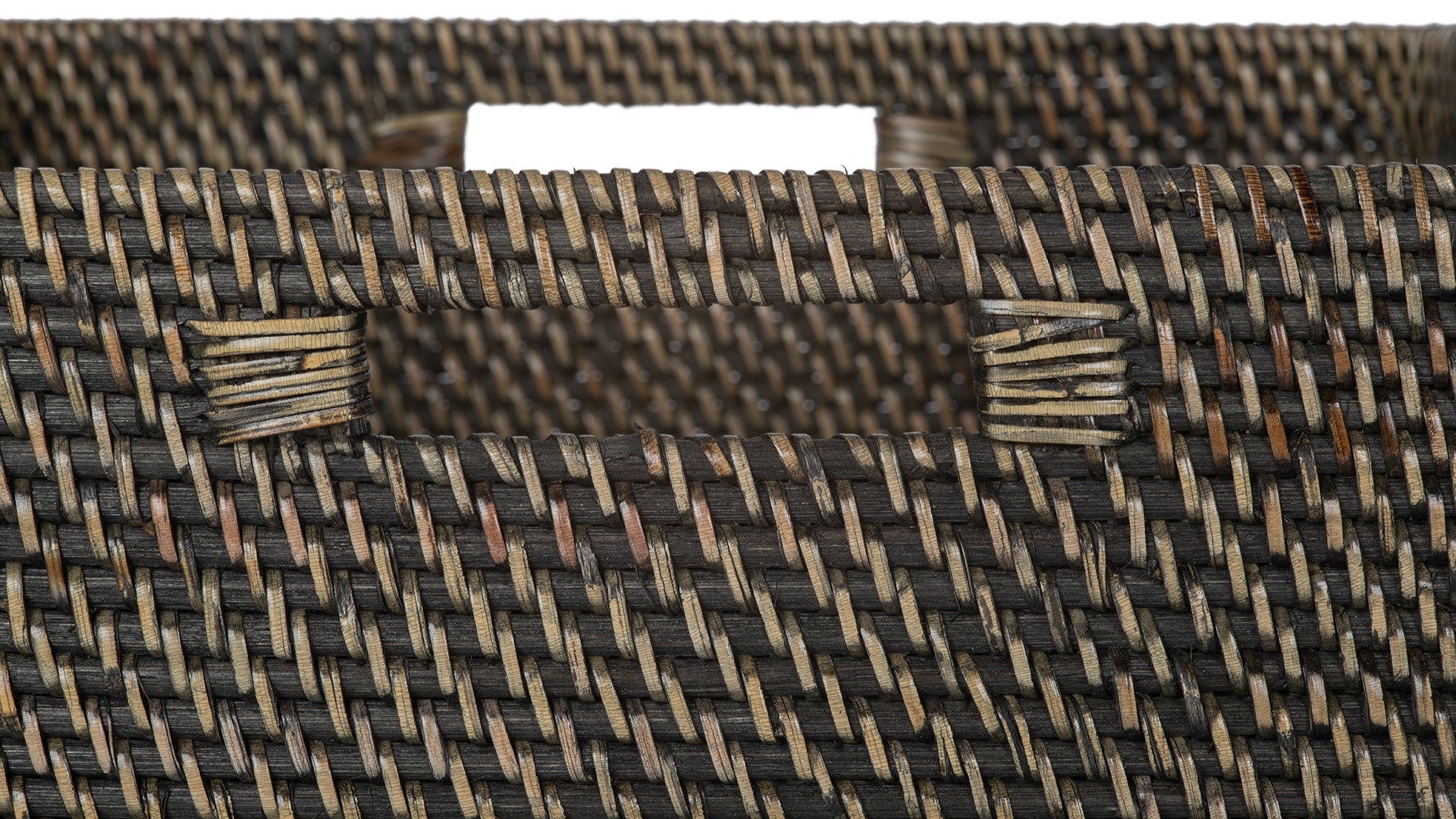 Loma Decorative Square Rattan Storage Basket with Handles