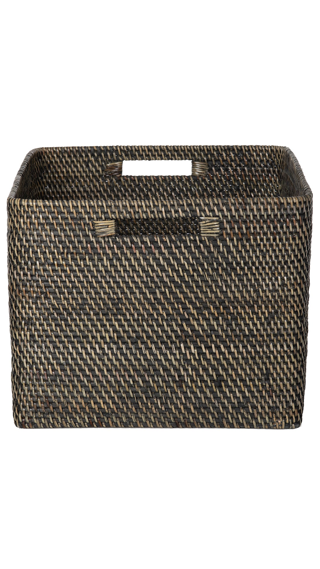 Loma Decorative Square Rattan Storage Basket with Handles