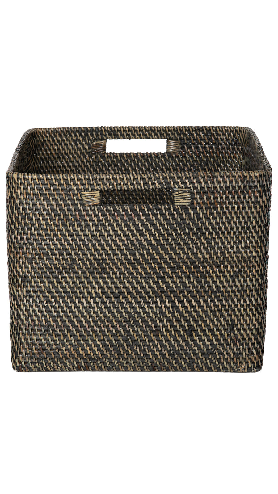 Loma Decorative Square Rattan Storage Basket with Handles
