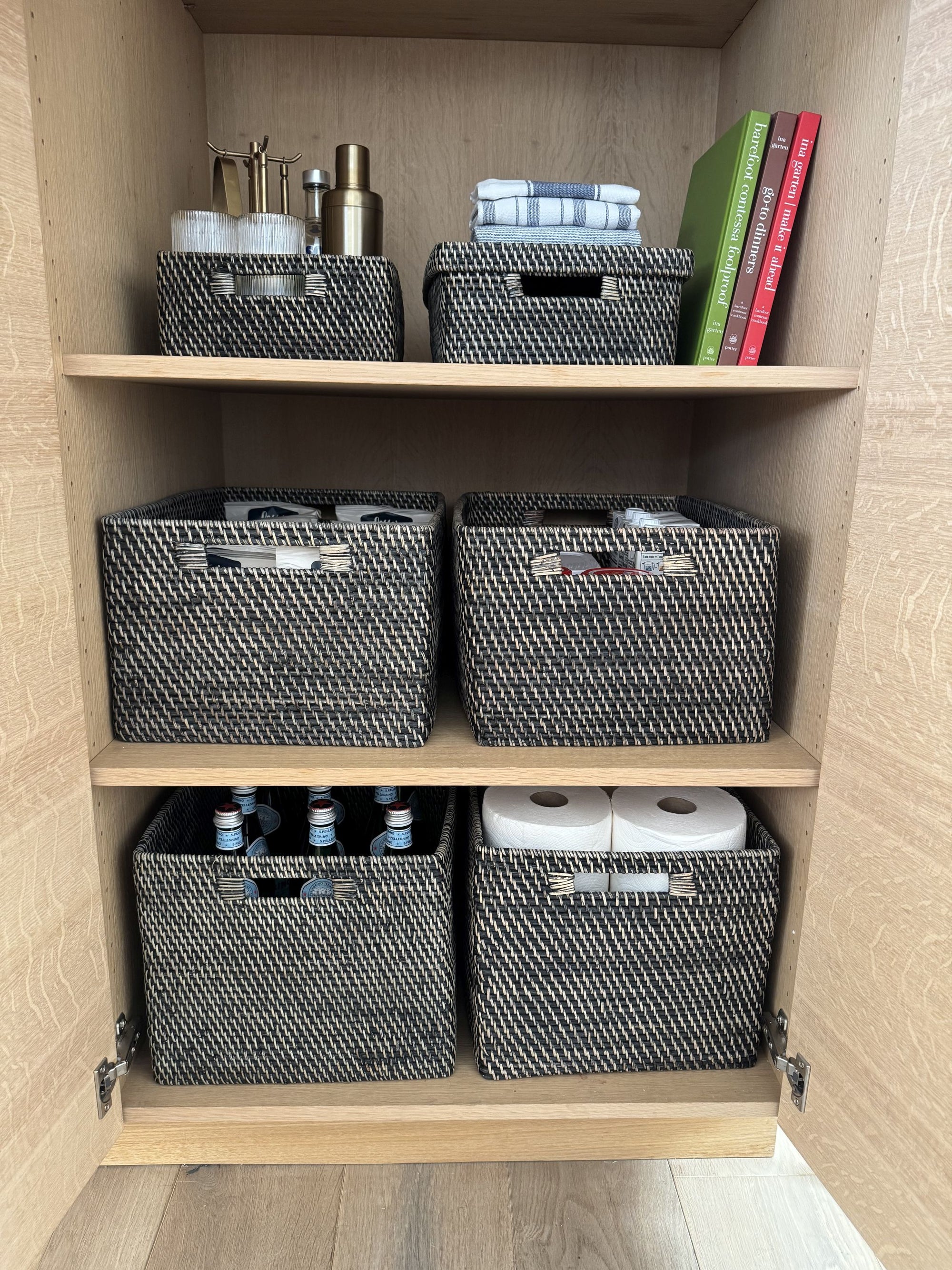 Loma Decorative Square Rattan Storage Basket with Handles