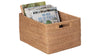 Loma Rectangular Decorative Rattan Storage Basket with Handles