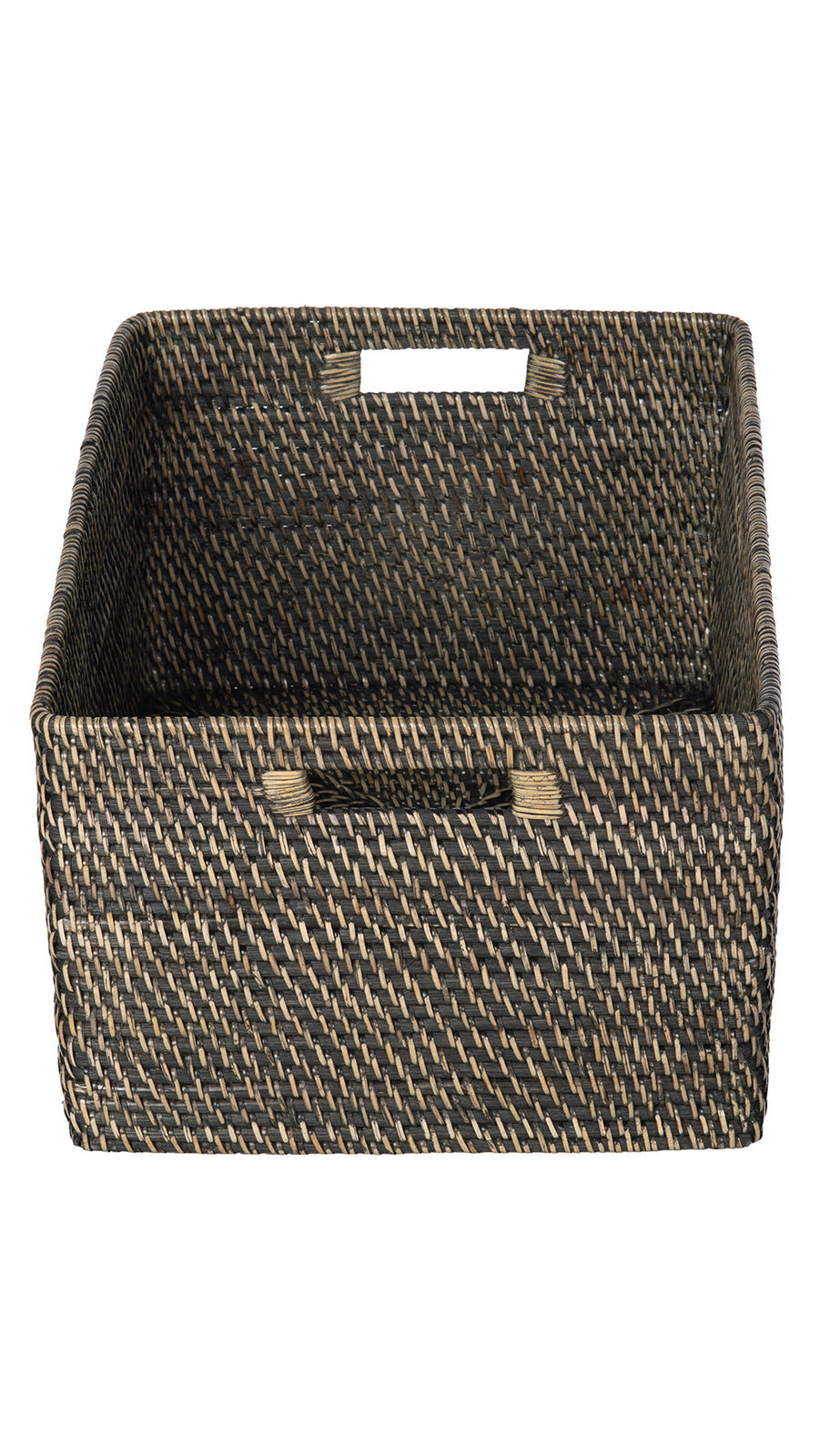 Loma Rectangular Decorative Rattan Storage Basket with Handles