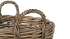 Nusa Round Kobo Basket with Ear Handles, Gray-Brown