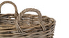 Nusa Round Kobo Basket with Ear Handles, Gray-Brown