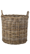 Nusa Round Kobo Basket with Ear Handles, Gray-Brown