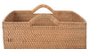 Loma Rectangular Decorative Rattan Storage Basket with Ear Handles, Large