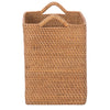 Loma Rectangular Decorative Rattan Storage Basket with Ear Handles, Small