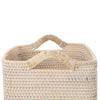 Loma Rectangular Decorative Rattan Storage Basket with Ear Handles, Small