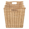 Rectangular Scalloped Wicker Decorative Storage Basket, Natural