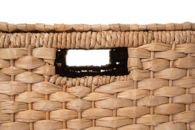 Oval Seagrass Wall Trunk, Storage Basket with Lid, Natural