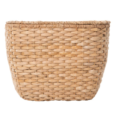 Oval Seagrass Wall Trunk, Storage Basket with Lid, Natural