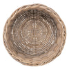 Kouboo Round Rattan Storage Basket with Wood Lid - Side or End Table with Hidden Storage