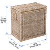 Rattan Kobo Decorative Storage Trunk with Lid, Tall Size