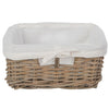 Kobo Rattan Square Shelf Basket with Fabric Liner, 3 Sizes