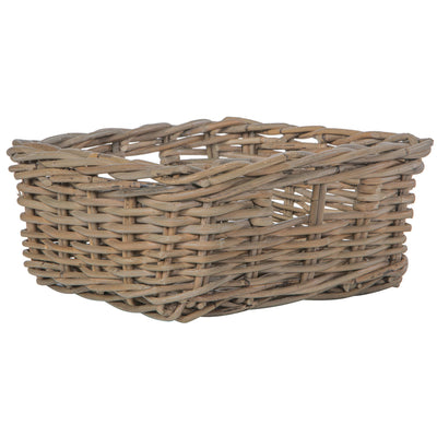 Kobo Rattan Square Shelf Basket with Fabric Liner, 3 Sizes