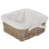 Kobo Rattan Square Shelf Basket with Fabric Liner, 3 Sizes