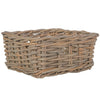 Kobo Rattan Square Shelf Basket with Fabric Liner, 3 Sizes