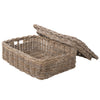 Kobo Rattan Rectangular Lidded Storage and Underbed Basket, Organizer Box, 3 Sizes