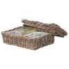 Kobo Rattan Rectangular Lidded Storage and Underbed Basket, Organizer Box, 3 Sizes