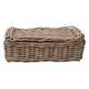 Kobo Rattan Rectangular Lidded Storage and Underbed Basket, Organizer Box, 3 Sizes