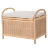 Rattan Trunk Bench with Removable Seat Cushion and Underseat Storage - Small, For Kids