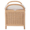 Rattan Trunk Bench with Removable Seat Cushion and Underseat Storage - Small, For Kids