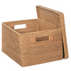 Loma Rectangular Rattan Storage Box and Decorative Storage Basket