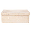 Loma Rectangular Rattan Storage Box and Decorative Shelf Storage Basket with Lid