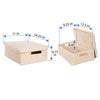 Loma Rectangular Rattan Storage Box and Decorative Shelf Storage Basket with Lid