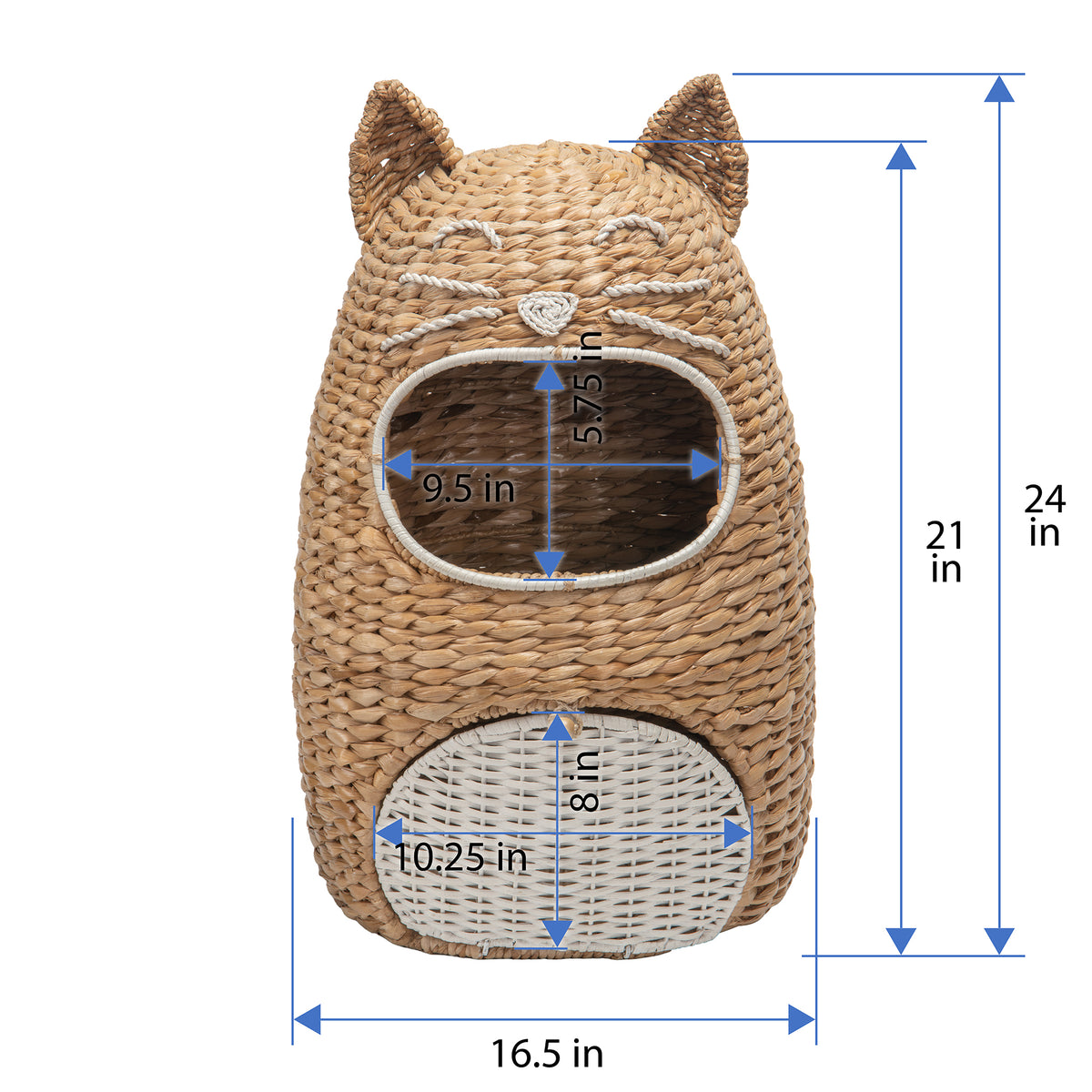 Cat Storage Seagrass Cat Toy Storage Basket, Natural Color