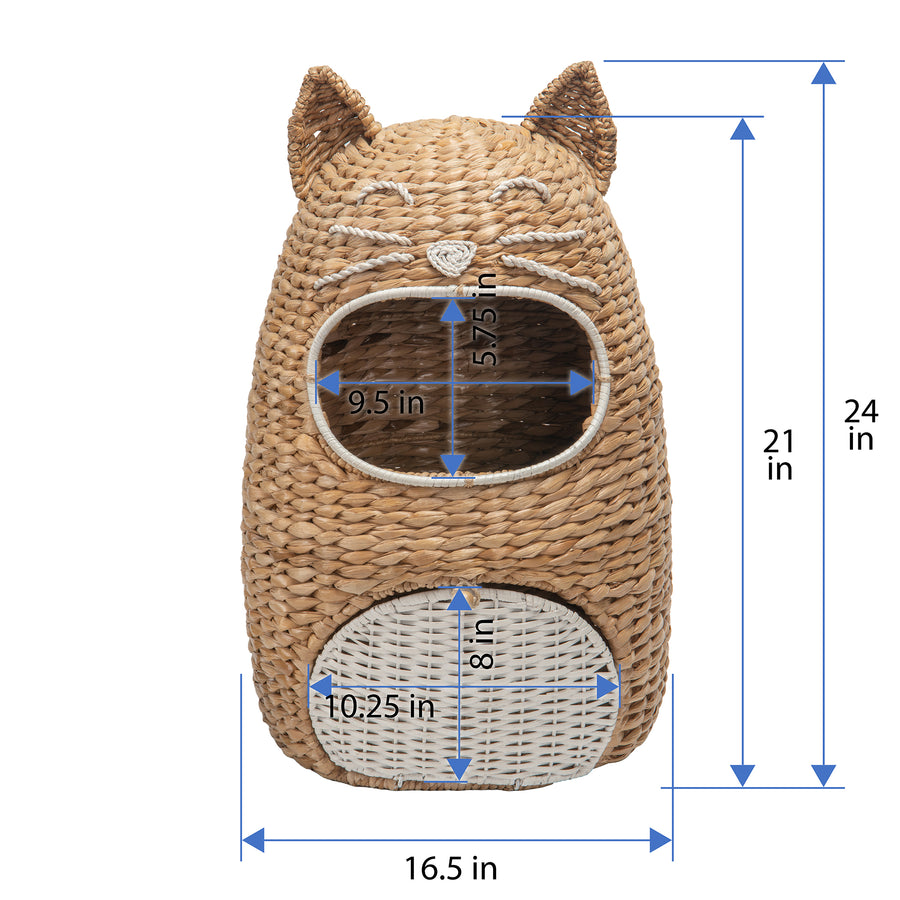 Seagrass Cat Toy Storage Basket, Natural Color