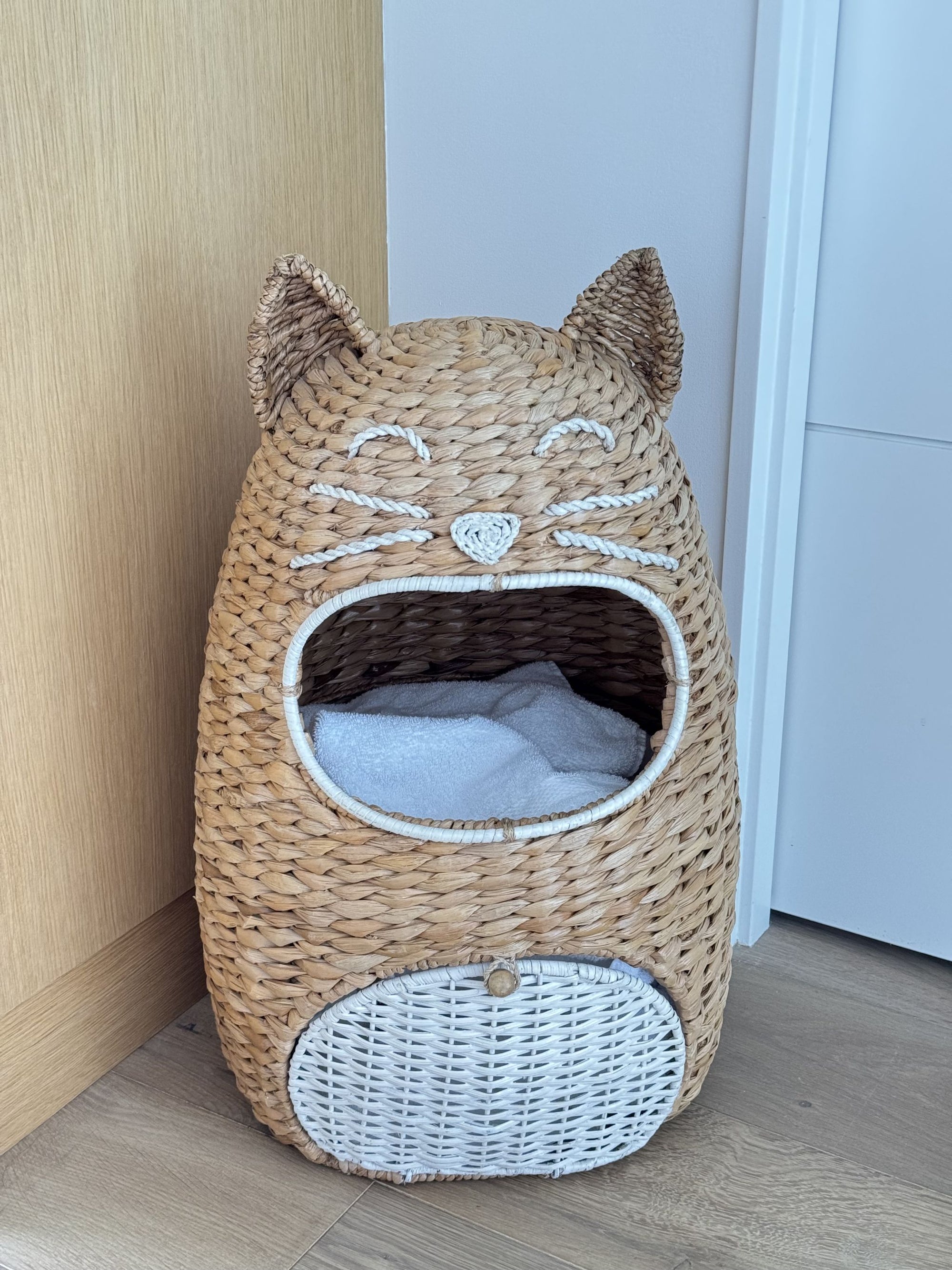 Seagrass Cat Toy Storage Basket, Natural Color