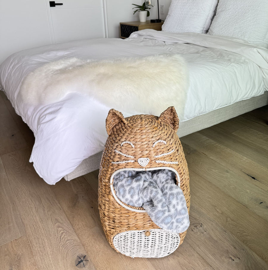 Seagrass Cat Toy Storage Basket, Natural Color