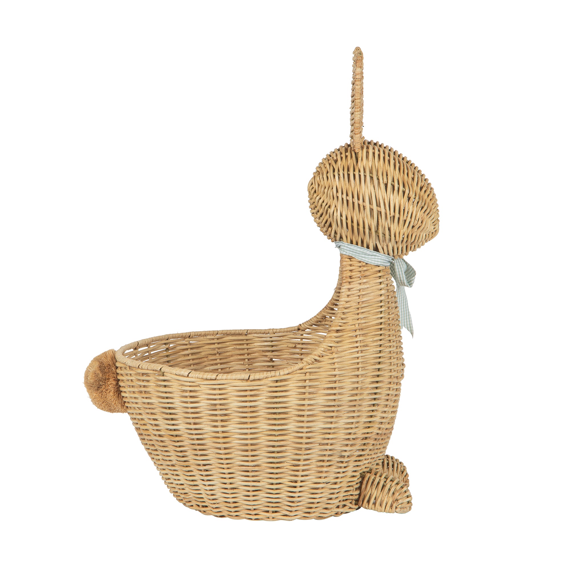 Wicker Bunny Decorative Storage and Toy Basket, Natural