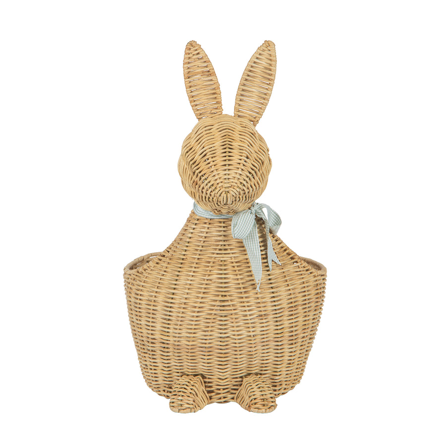 Wicker Bunny Decorative Storage and Toy Basket, Natural
