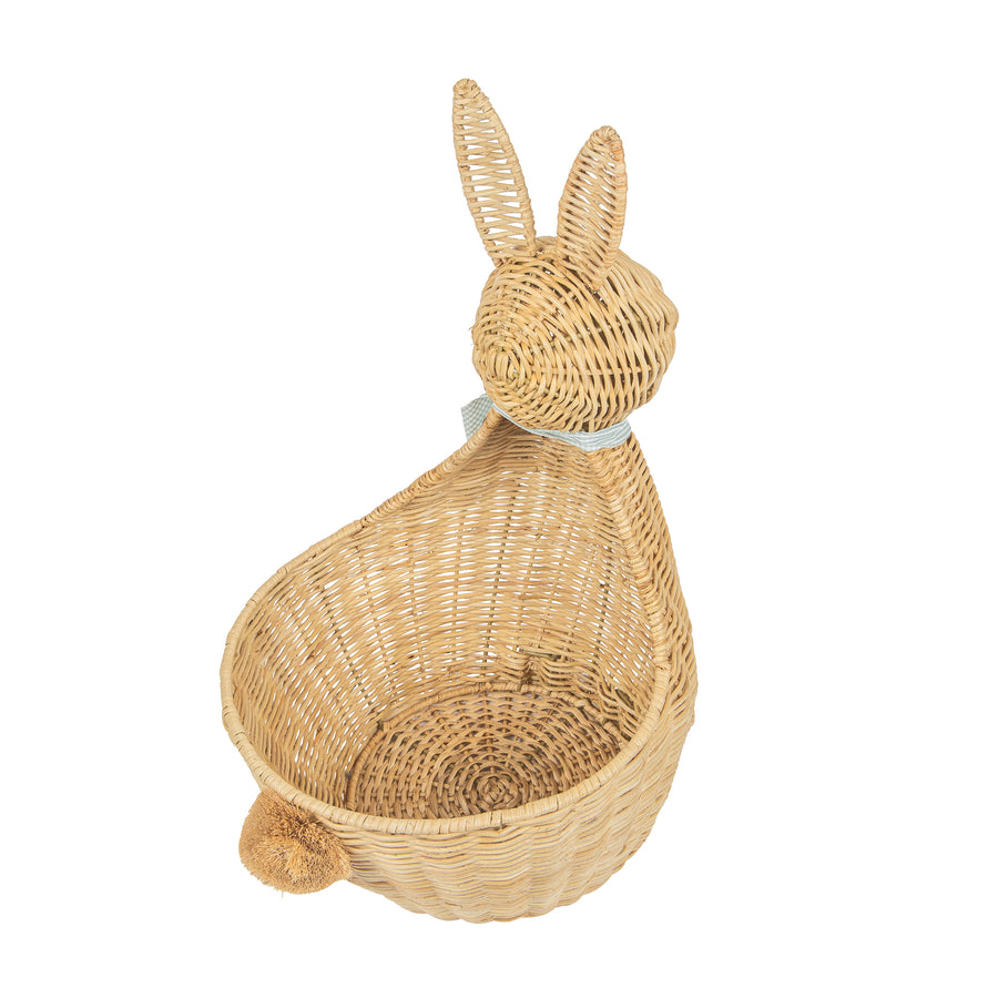 Wicker Bunny Decorative Storage and Toy Basket, Natural