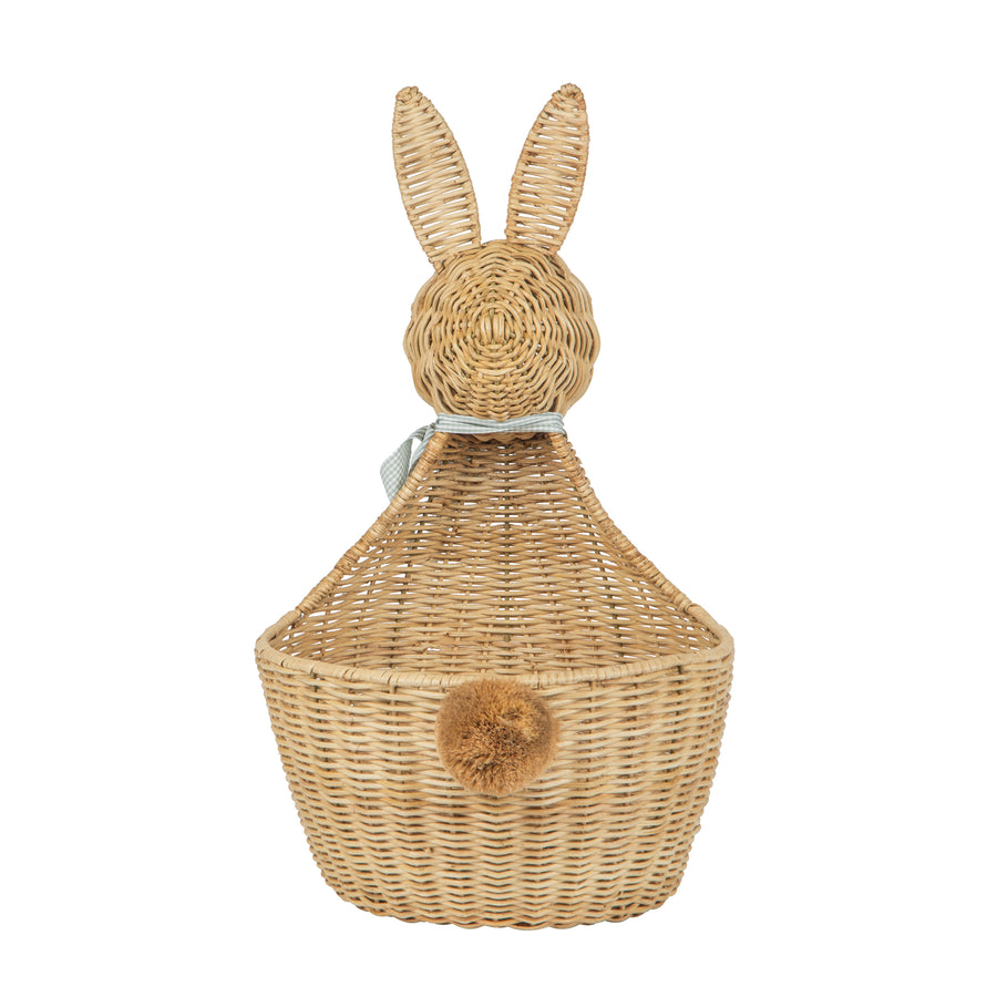 Wicker Bunny Decorative Storage and Toy Basket, Natural