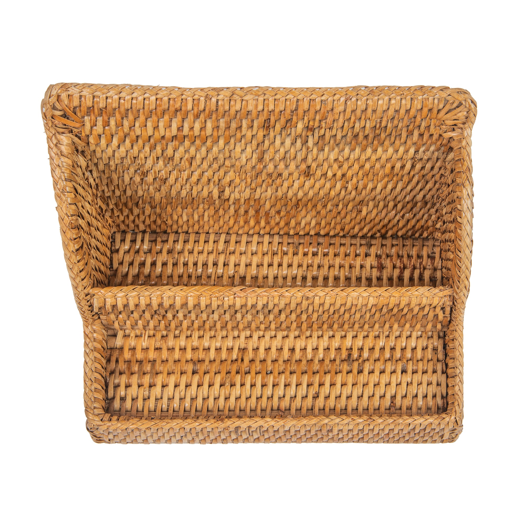 La Jolla Rattan Desk Organizer & Amenity Tray, Honey-Brown